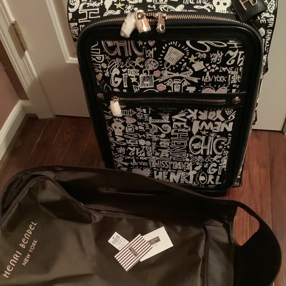 Henri Bendel Grafitti Carry On Wheelie new